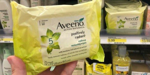 50% Off Aveeno Make-up Remover Facial Wipes at Target