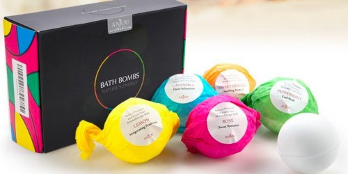 Anjou Bath Bombs 6-Piece Gift Set Made w/ Essential Oils Only $7.99