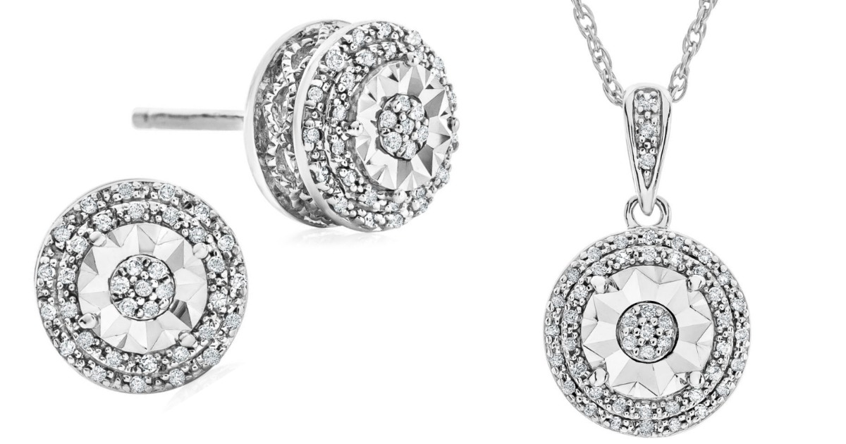 JCPenney Sterling Silver Diamond Earrings Or Necklace ONLY 25 Each