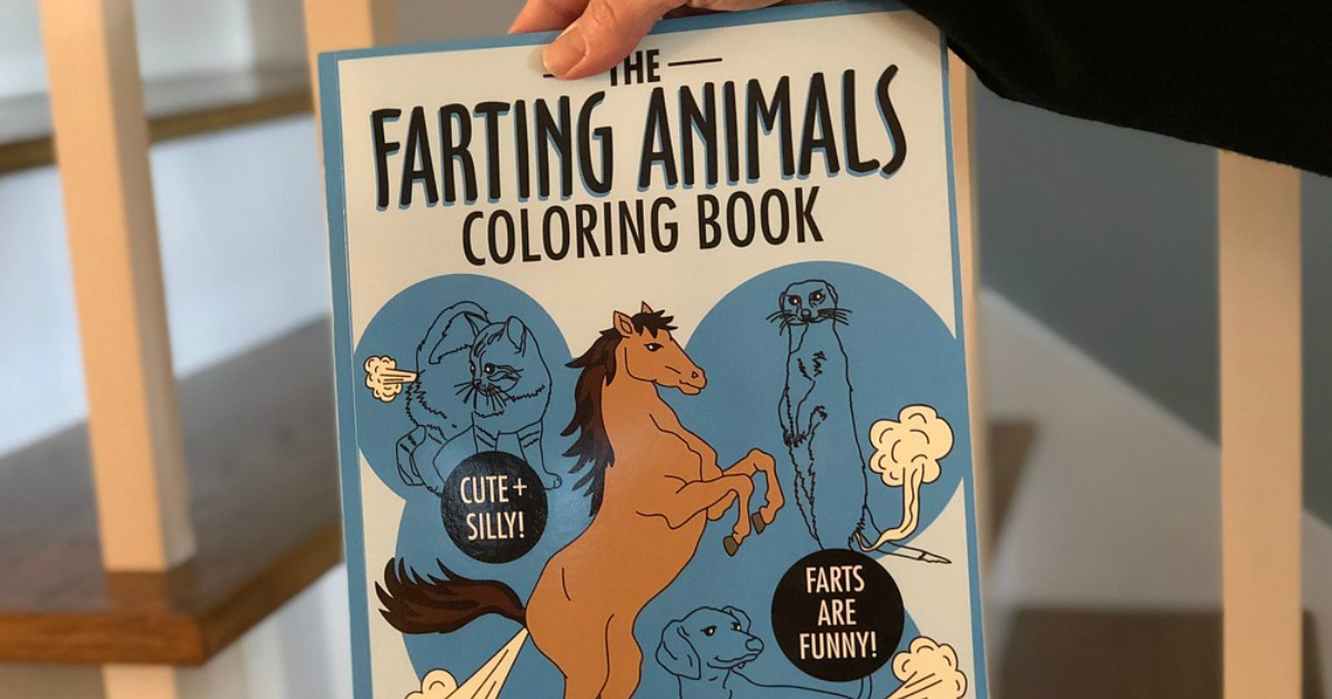 White Elephant Gifts, Gag Gifts, Funny Gift Ideas – farting animals coloring book