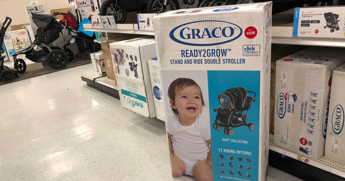 ready2grow stand and ride double stroller