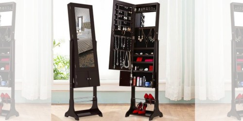 Amazon: Lockable Jewelry Armoire w/ LED Lighted Mirror Only $79.86 Shipped