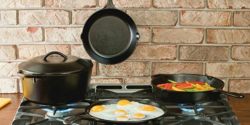 True Value: Lodge Seasoned Cast-Iron 5-Piece Cookware Set Only $74.97