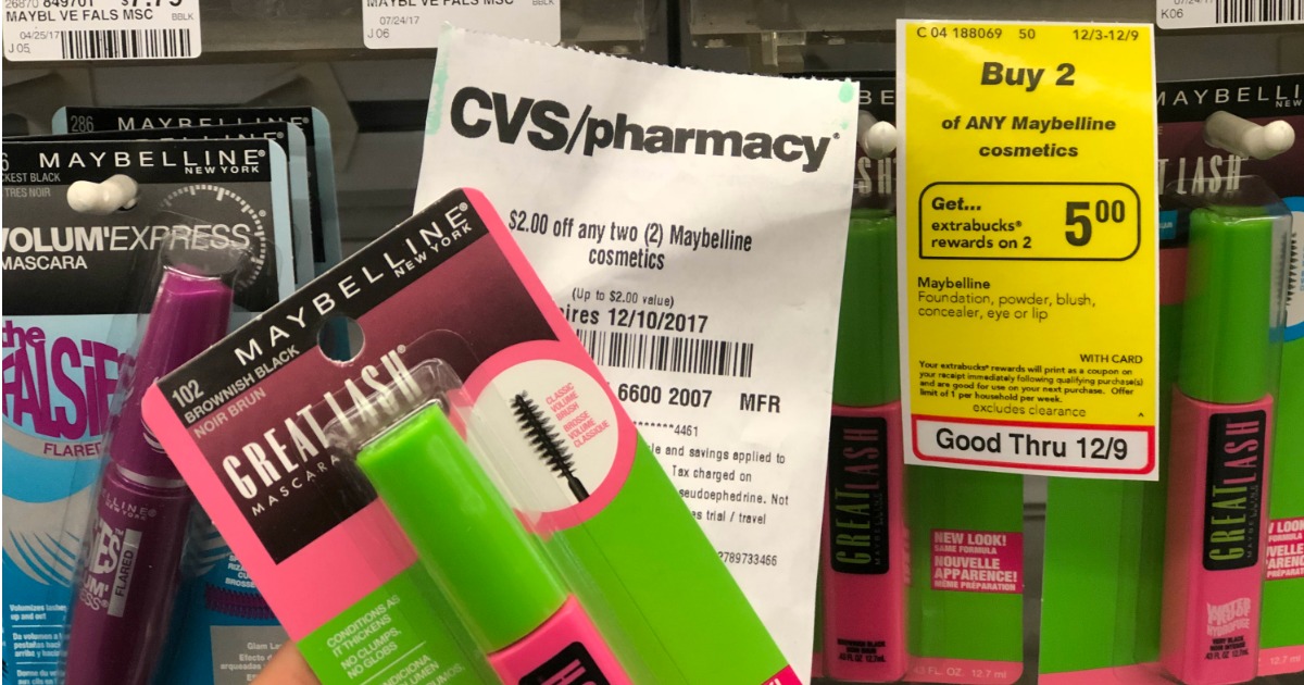 CVS Maybelline Great Lash Mascara ONLY 29¢ Each After Rewards + More
