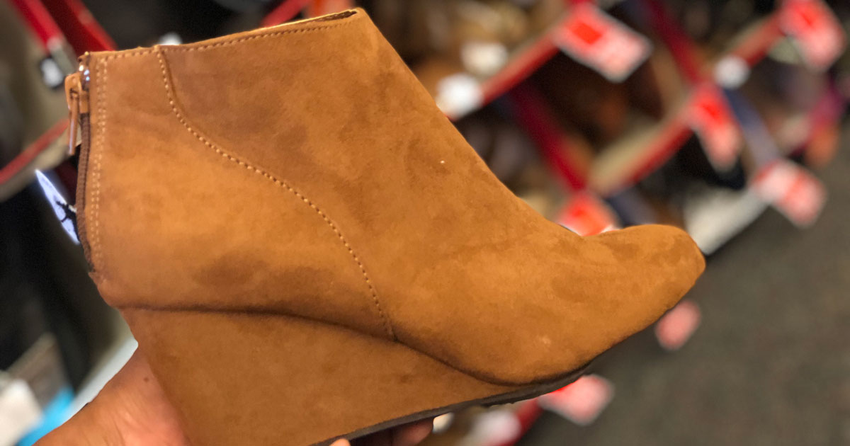 payless wedge booties