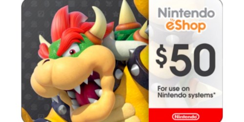 $50 Nintendo eGift Card Only $42.50 + More Discounted Gift Cards