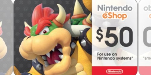 $50 Nintendo eShop Gift Card Just $42.50 (Email Delivery)