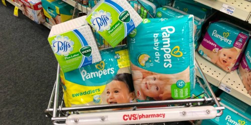 CVS: TWO Pampers Diapers Packs + TWO Puffs Tissues Only $11.96 (After Rewards)