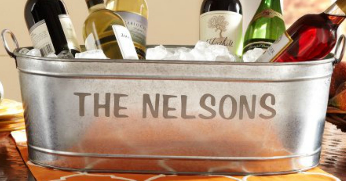 Personalized Galvanized Beverage Tub Just 22