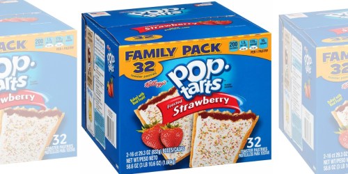 Amazon: Kellogg’s Family Pack 32-Count Frosted Strawberry Pop-Tarts Only $4.58