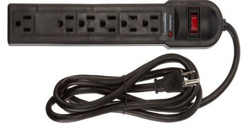 Amazon Basics 6-Outlet Surge Protector Power Strip Only $5.98 – Great Reviews