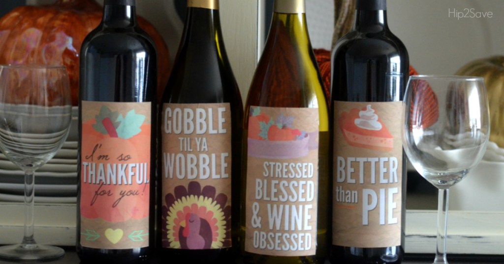 free thanksgiving printables for wine bottles