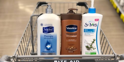 50% Off Vaseline, Suave & St. Ives Lotions at Rite Aid After Cash Back (NO Coupons Needed)