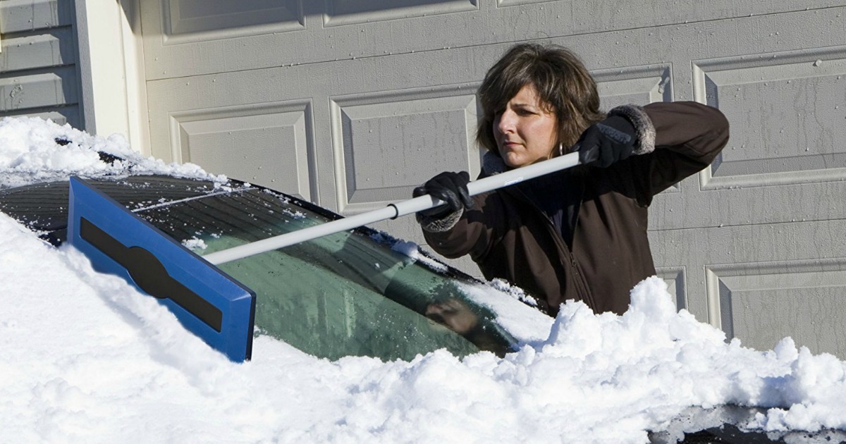 Amazon Snow Joe Telescoping Snow Broom w/ Ice Scraper Only 8.24