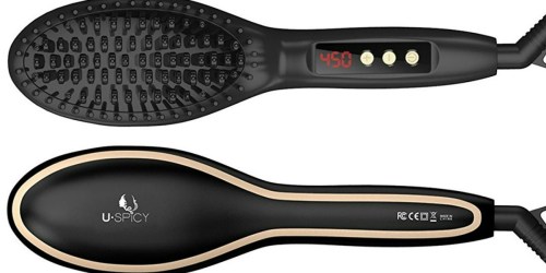 Amazon: USpicy Hair Straightening Brush Only $14.99 Shipped