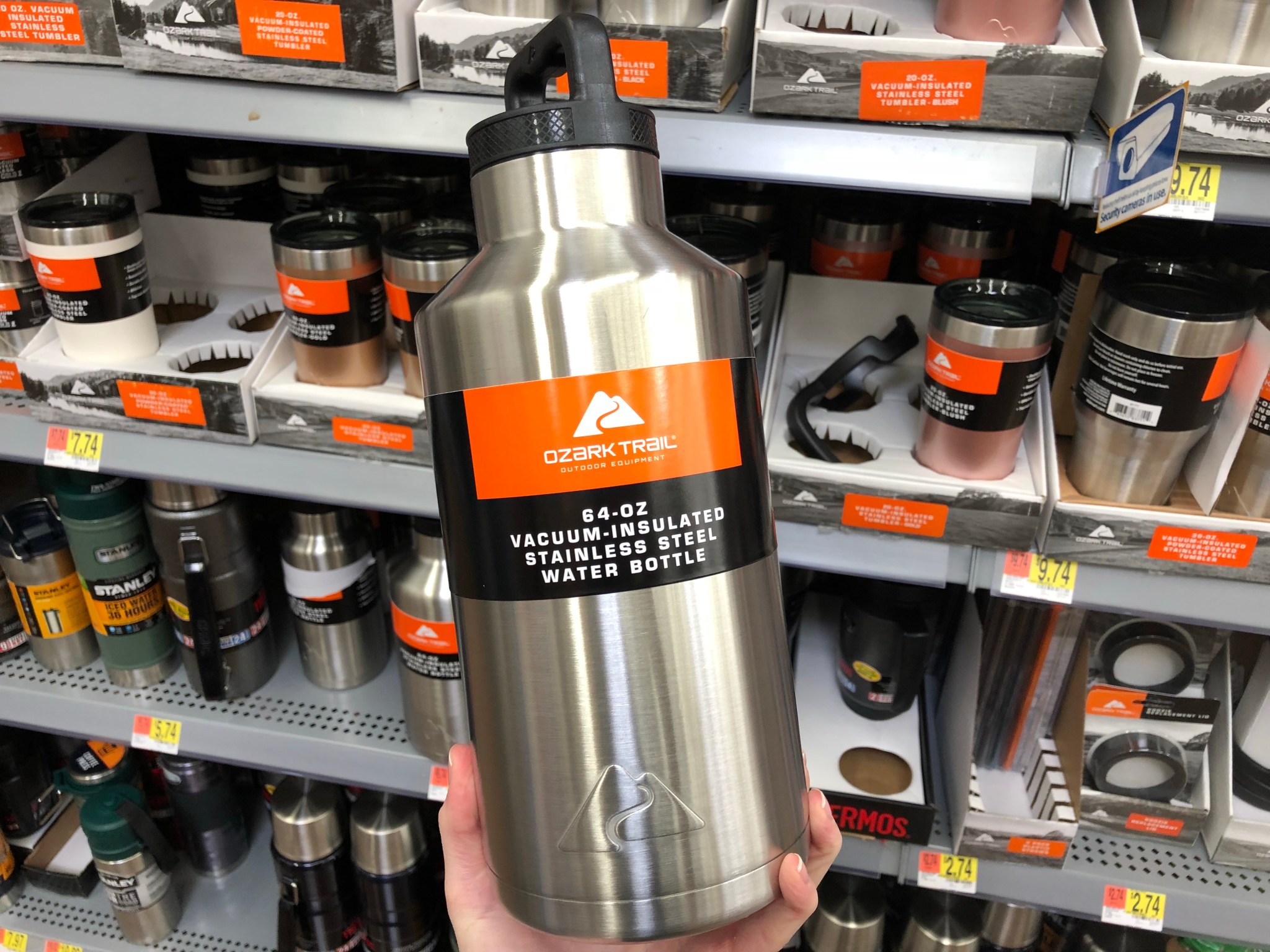 Ozark Trail 64oz Stainless Steel Water Bottle Only 7.88