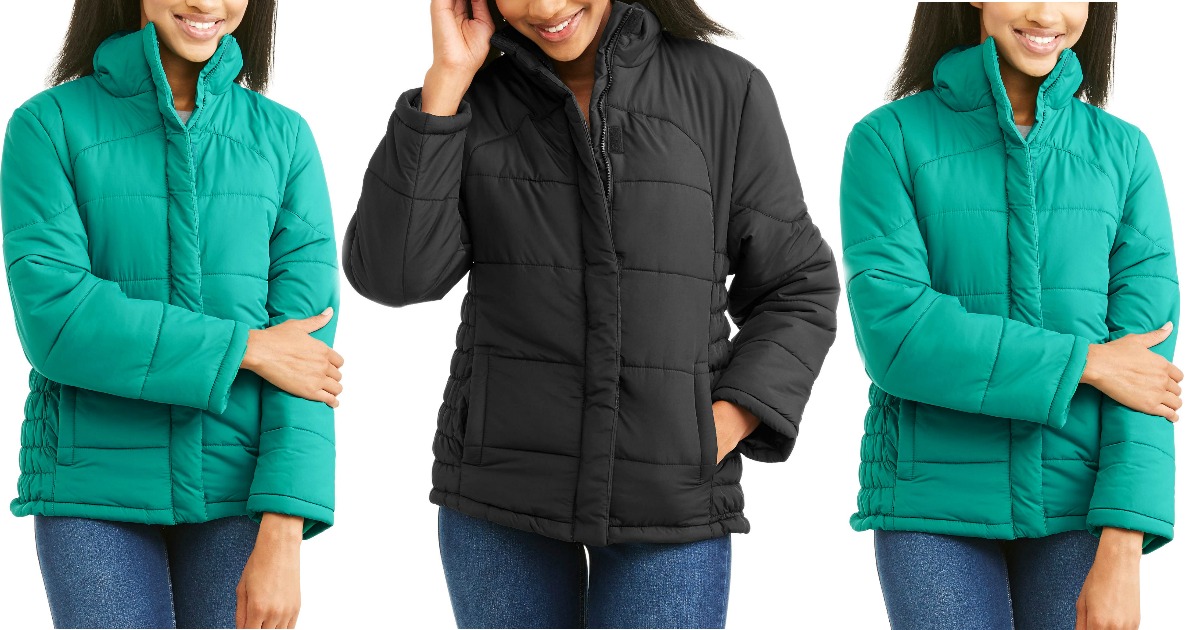 walmart puffer jacket women's