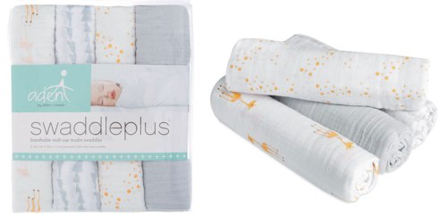 Aden + Anais Swaddleplus 4-Pack Swaddle Blankets Just $19.99 (Regularly $35)