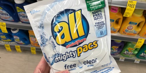 All Mighty Pacs Laundry Detergent Just $2.50 Per Bag at Walgreens