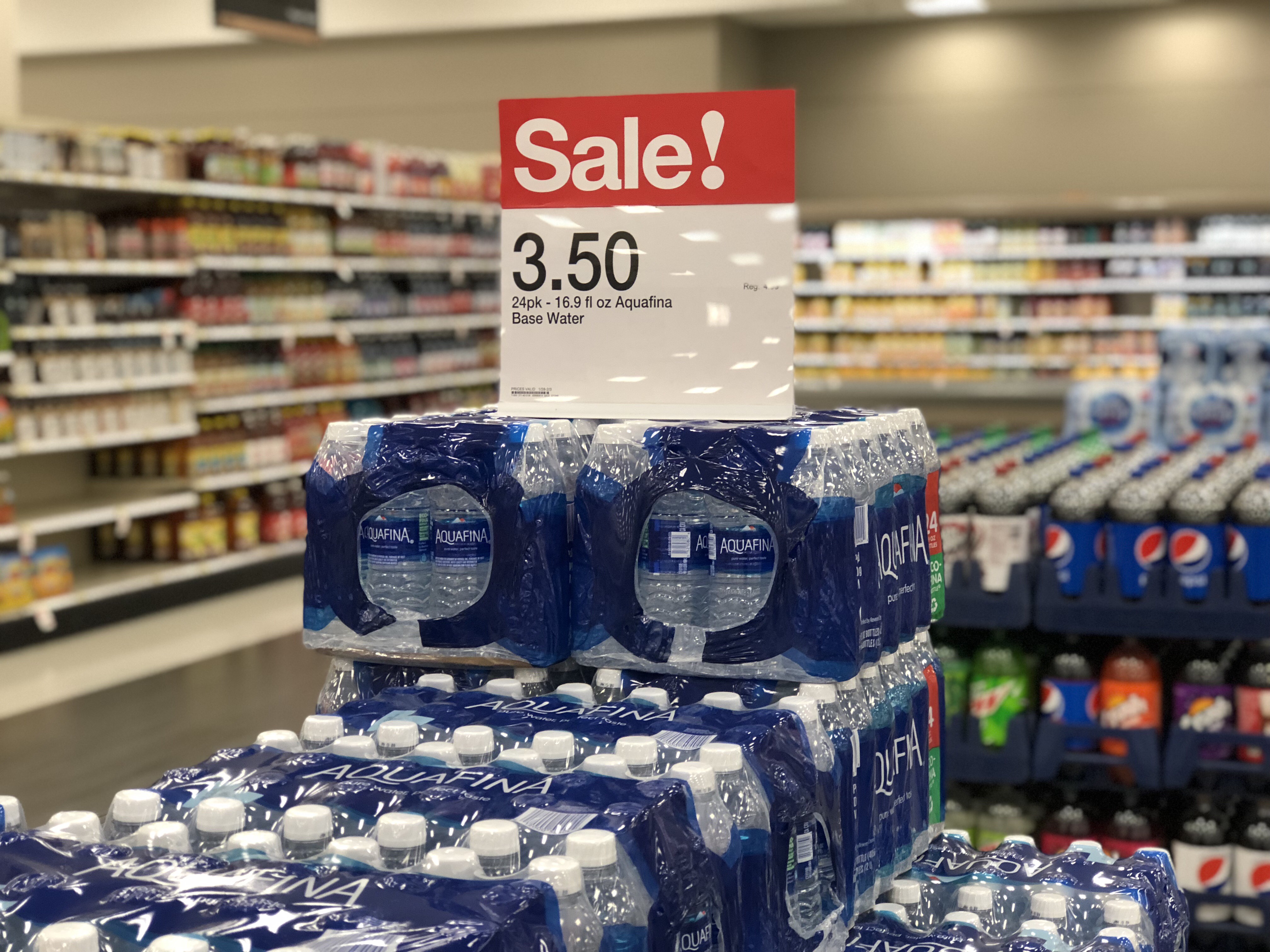 Aquafina Water Bottles 24Packs Only 2.18 Each at Target After Cash Back