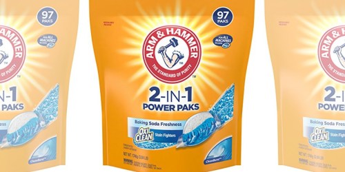 Arm & Hammer 2-in-1 Laundry Detergent Power Paks 97-Count Only $6.87 (Ships w/ $25 Order)
