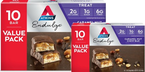 Amazon: TWO Value Packs Atkins Endulge 10-Count Bars ONLY $10.83 Shipped (54¢ Per Bar) + More