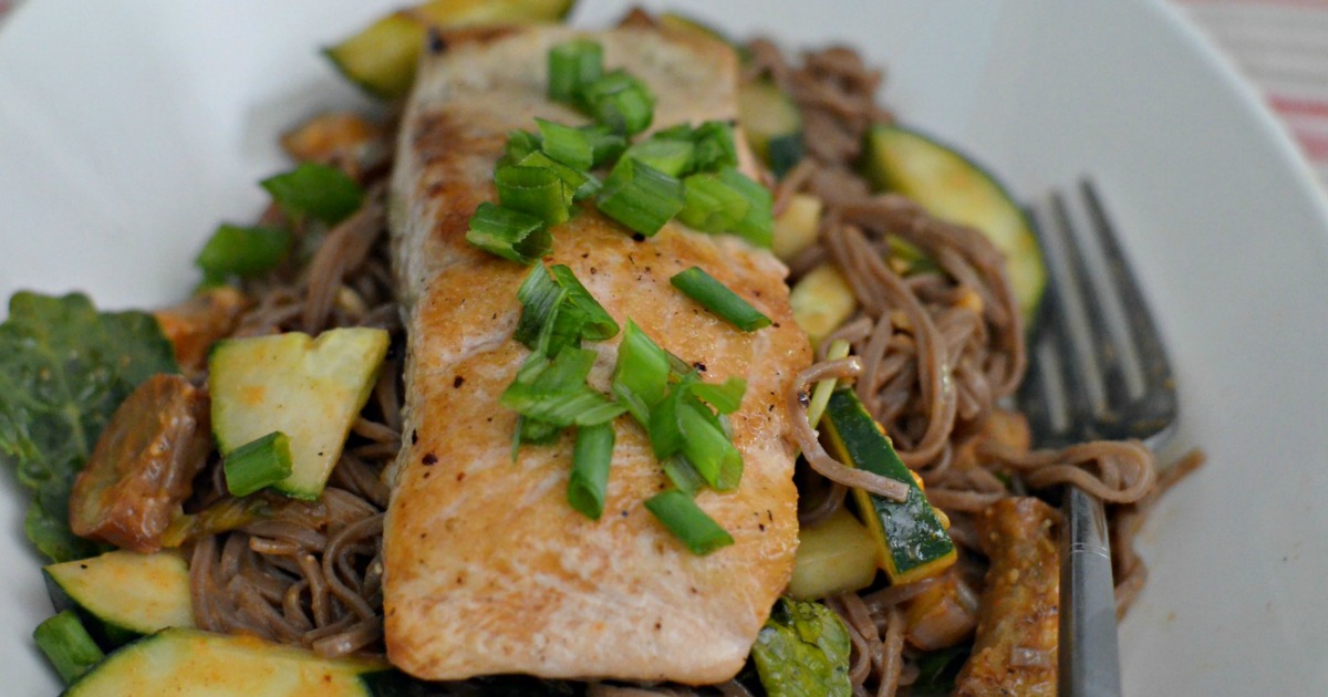 A salmon dinner from Blue Apron