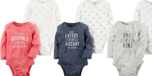 Extra 30% Off Carter’s Clearance = Long Sleeve Bodysuit 2-Packs Just $4.19 & More