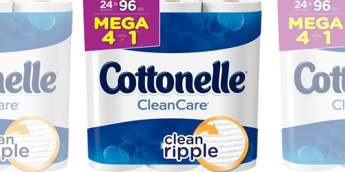 Amazon: Cottonelle MEGA Roll 24-Pack ONLY $16.99 Shipped (Equals 18¢ Per Single Roll)
