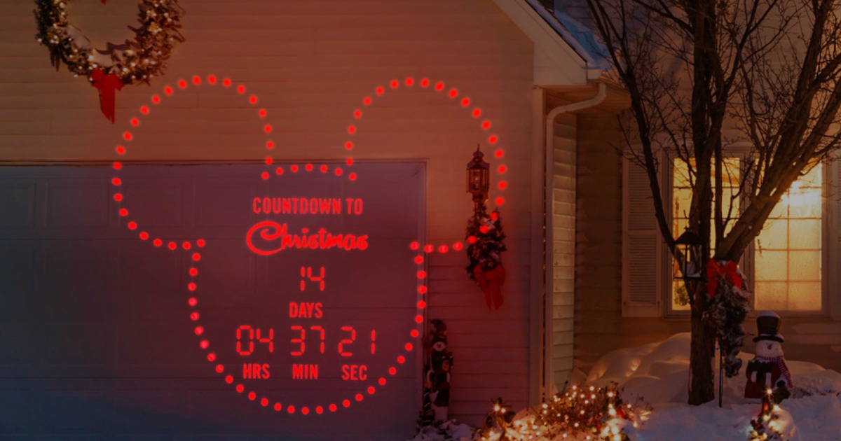 countdown to christmas light projector