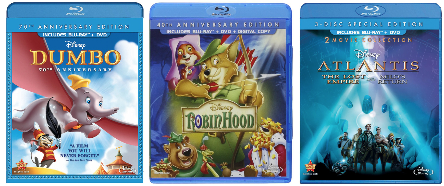 Disney Anniversary Edition Blu ray Movies ONLY 9.99 Dumbo