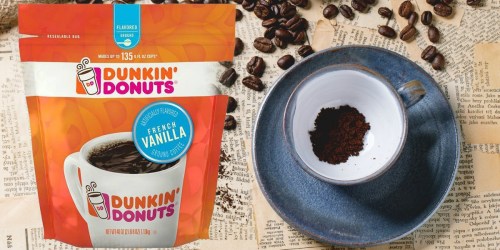 Sam’s Club: Dunkin’ Donuts BIG Ground French Vanilla Coffee 40oz Bag Only $9.81 Shipped