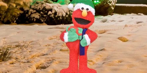 Amazon: 32″ Pre-Lit Sesame Street Elmo Christmas Yard Decoration Only $14.09 (Regularly $70)