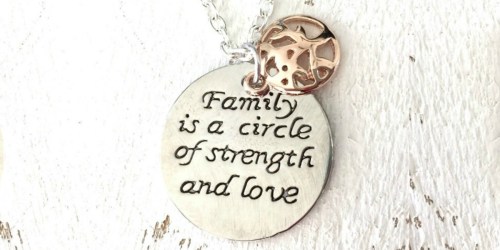 “Family Is a Circle of Strength” Charm Necklace Only $4.99 Shipped