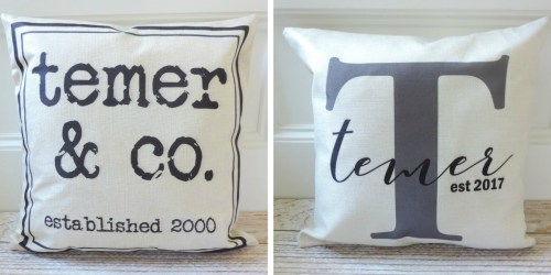 Cute Farmhouse Pillow Covers Only $13.99 Each w/ FREE Personalization