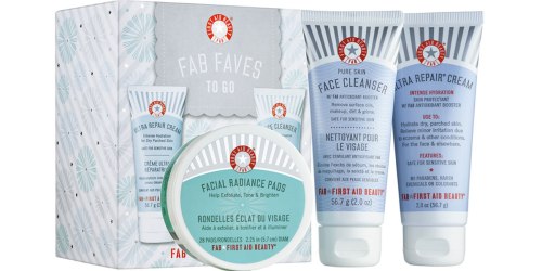 First Aid Beauty Fab Faves To Go Kit + Free Mini’s Just $15 at Ulta Beauty (Regularly $30)