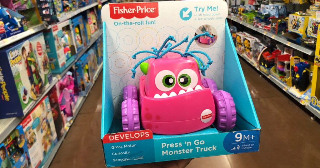 fisher price monster tuck in store aisle