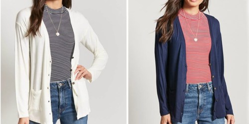 Forever 21 Buy One Get One FREE Sale = Cardigans Only $4 Each & More
