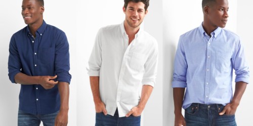 GAP Men’s Oxford Shirt Only $7.78 Shipped (Regularly $50)