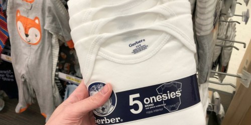 Target: Gerber Unisex Onesies 5-Pack Only $5.99 (Just $1.20 Each) + More