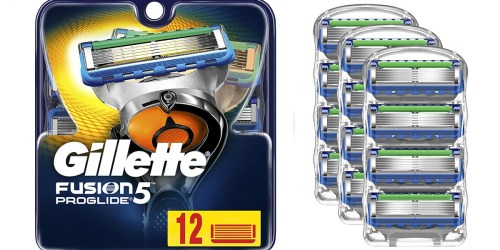 Amazon: Gillette Fusion5 ProGlide Razor Blade Refill 12 Pack Just $29.99 Shipped