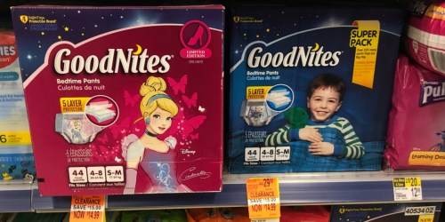 Possibly OVER 70% Off GoodNites Bedtime Pants Super Packs at Walgreens & More