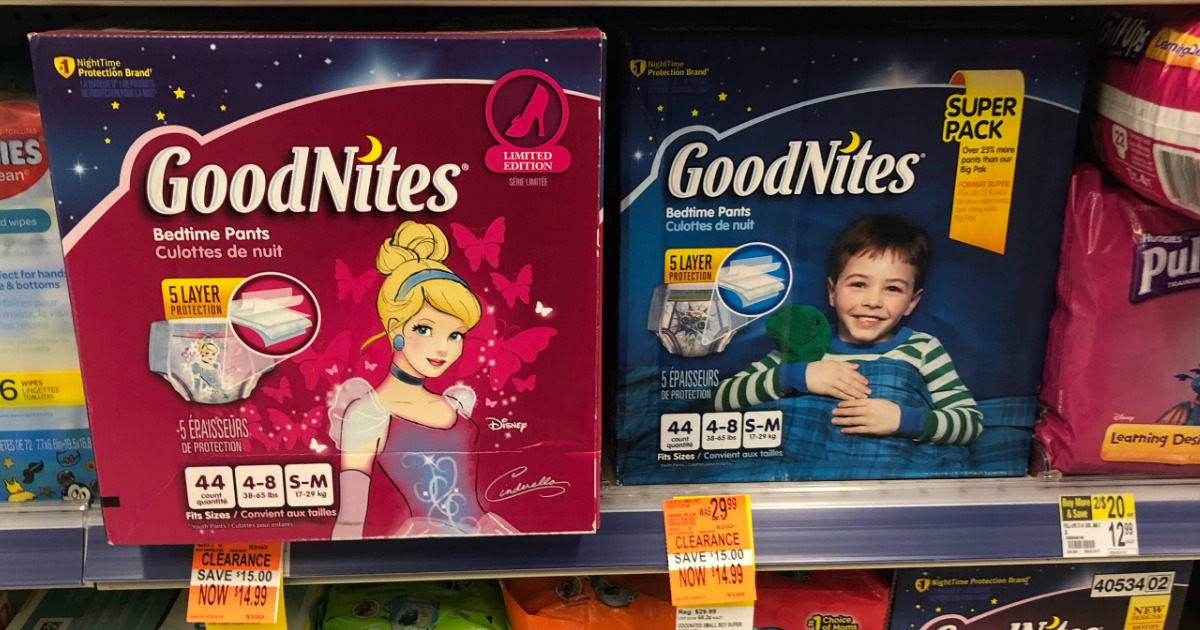 Possibly OVER 70% Off GoodNites Bedtime Pants Super Packs at Walgreens &  More