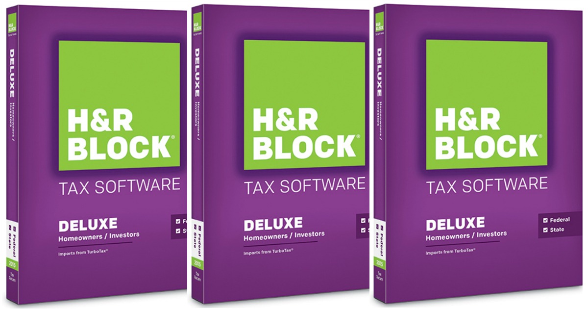H&R Block Deluxe Tax Software + FREE 15 Office Depot Gift Card Just