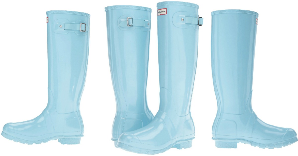 mint green hunter boots