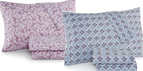 Macy’s: Jessica Sanders 4-Piece Printed Sheet Sets Just $15.99 (Regularly $35) + More