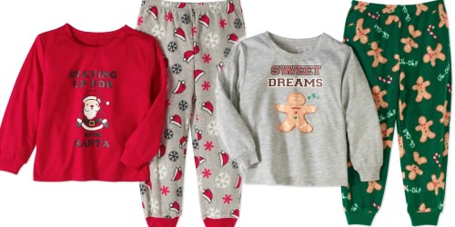 Walmart.com: Baby & Toddler Holiday PJ Sets Just $4 (Regularly $12+)