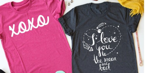 Love You to the Moon Tees Only $13.99