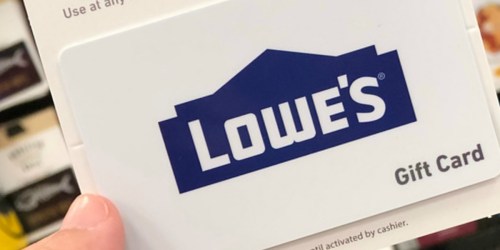 $100 Lowe’s Gift Card Only $90 Delivered