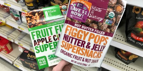 High Value $2/1 Made In Nature Coupon = 50% Off Organic Snacks at Walmart + More